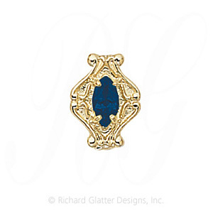 GS200 S - 14 Karat Gold Sapphire Slide 